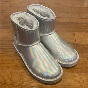 Women’s UGG Silver Holographic Boots 7